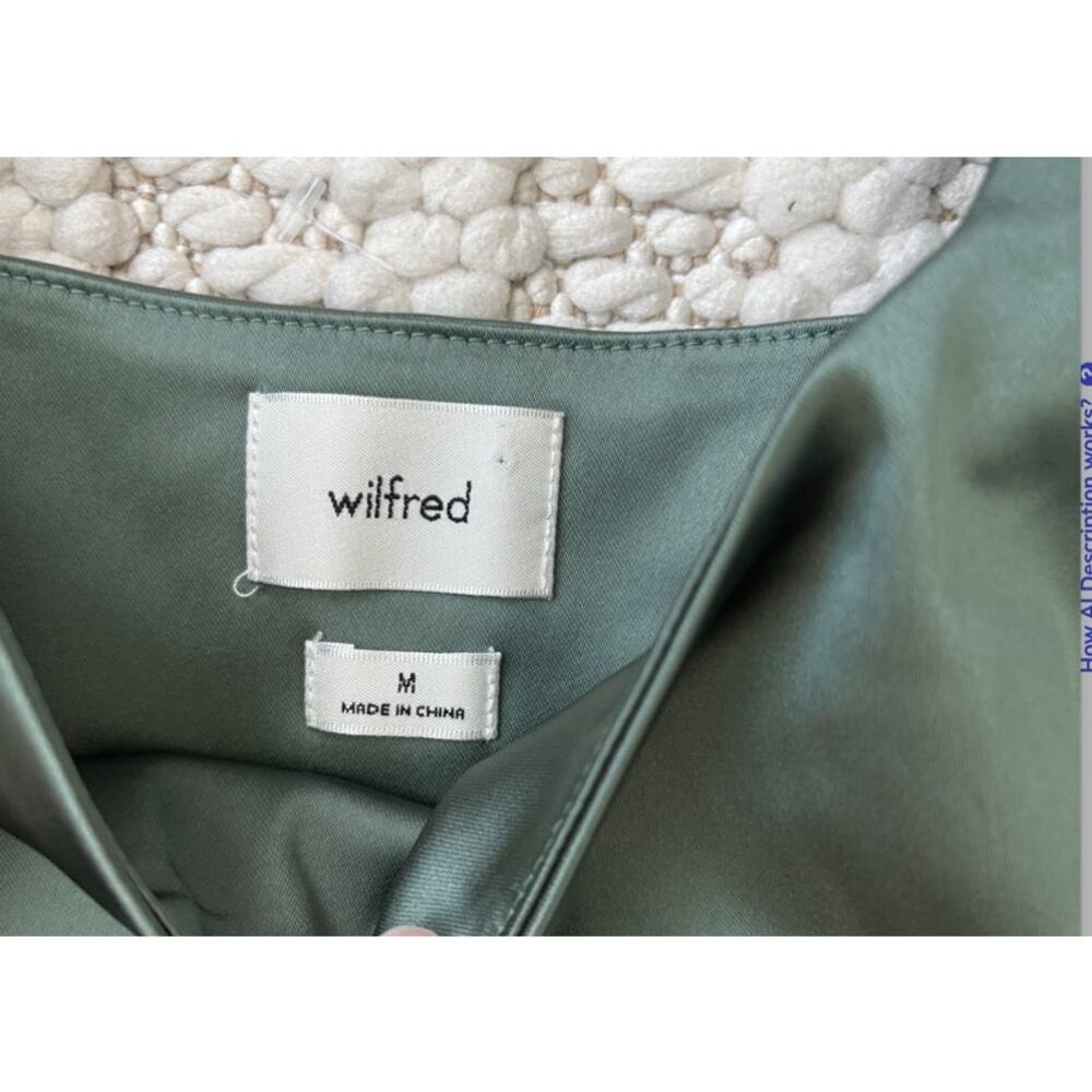 Wilfred Green Satin Bustier Tank Top Size Medium - Picture 3 of 5